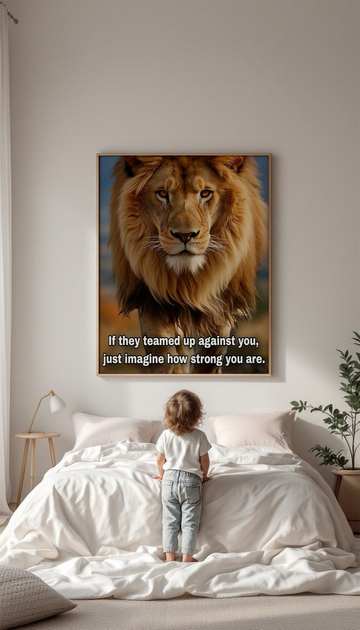 If They Teamed Up Against You, Just Imagine How Strong You Are - Empowering Motivational Wall Art