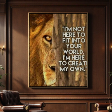 Lion Canvas Quote - A Lion Doesn't Waste Time Worrying What Sheep Think - Motivational Wall Art