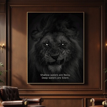 Lion Canvas Quote - I'm Not Here To Fit Into Your World, I'm Here To Create My Own" Motivational Wall Art
