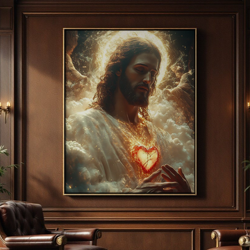 Jesus Portrait Canvas – Faith-Inspiring Christian Artwork for Bedroom & Office Canvas