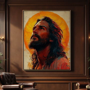 Jesus Praying Canvas – Spiritual Christian Wall Decor for Meditation & Prayer Space