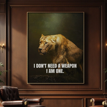 I Don't Need a Weapon, I Am One - Empowering Motivational Wall Art