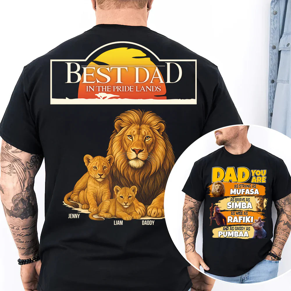 Lion Dad Shirt - Personalized Gifts For Dad
