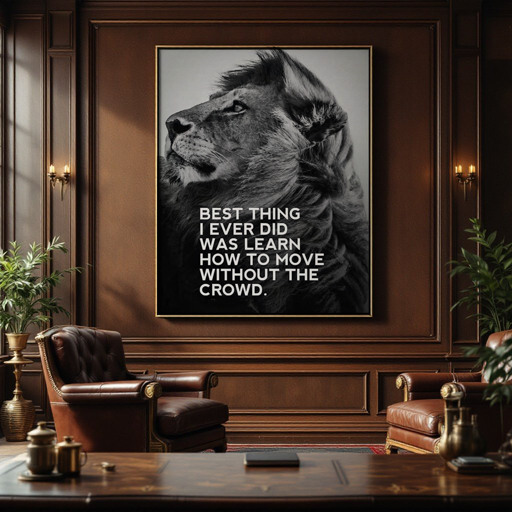 Best Thing I Ever Did Was Learn How to Move Without the Crowd - Motivational Wall Art