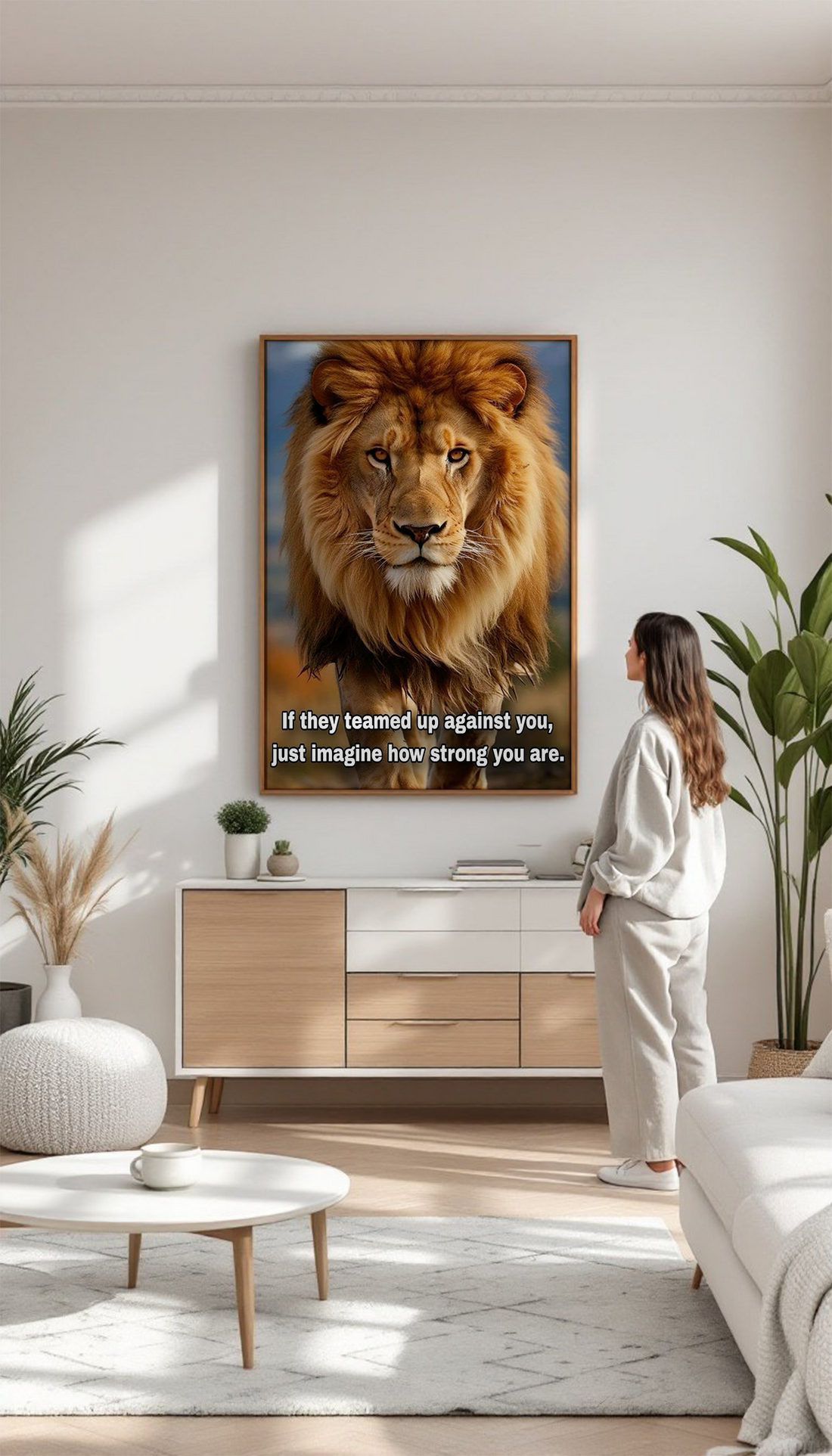 If They Teamed Up Against You, Just Imagine How Strong You Are - Empowering Motivational Wall Art