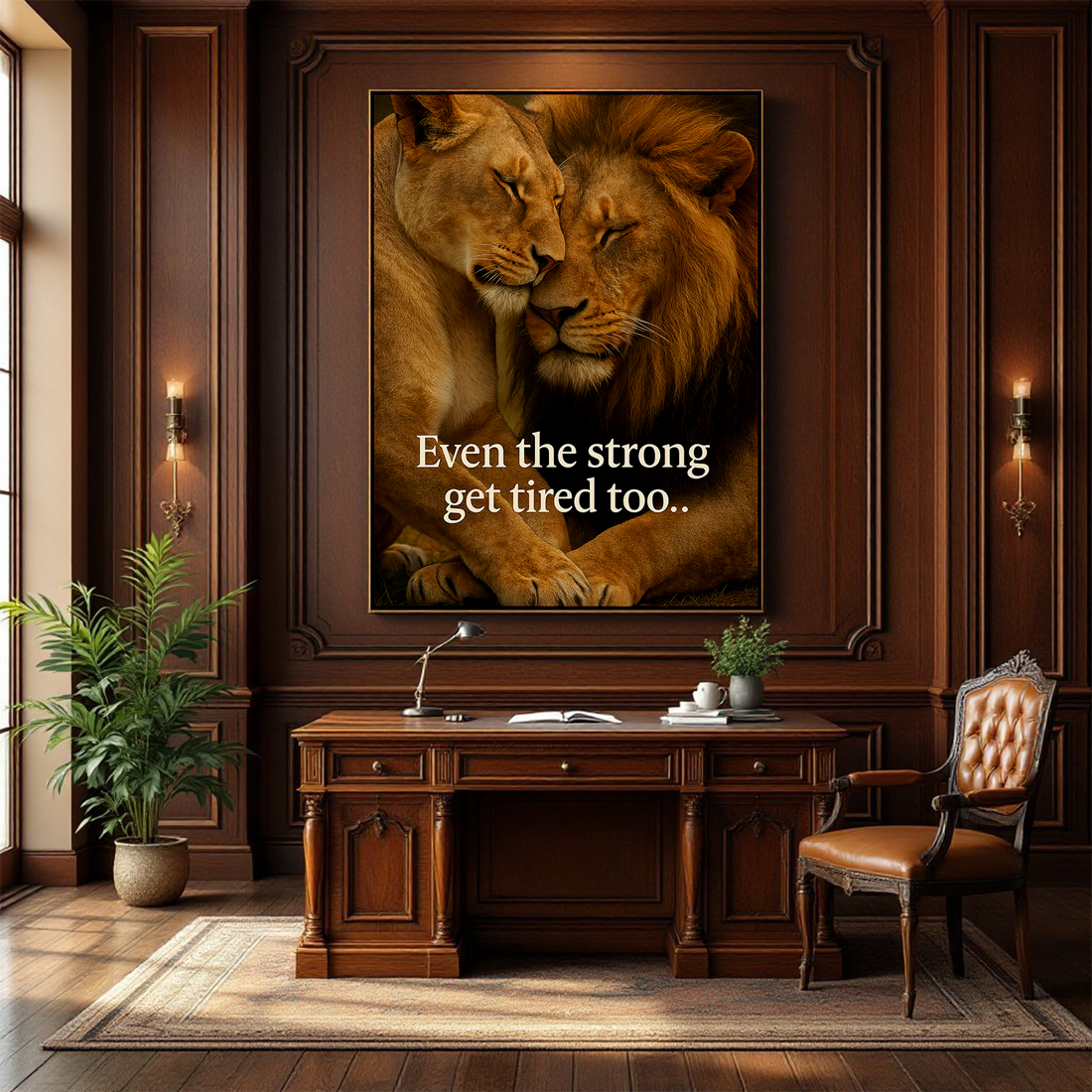 Even the Strong Get Tired Too – Gentle Motivational Wall Art for Rest & Reflection