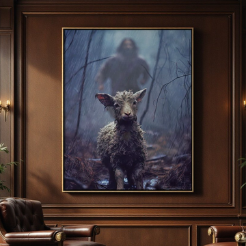 Jesus and the Lamb Canvas A Testament to Compassion and Care