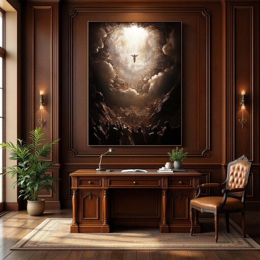 Jesus Christ Canvas The Savior’s Grace for Your Home, Christian Wall Decor