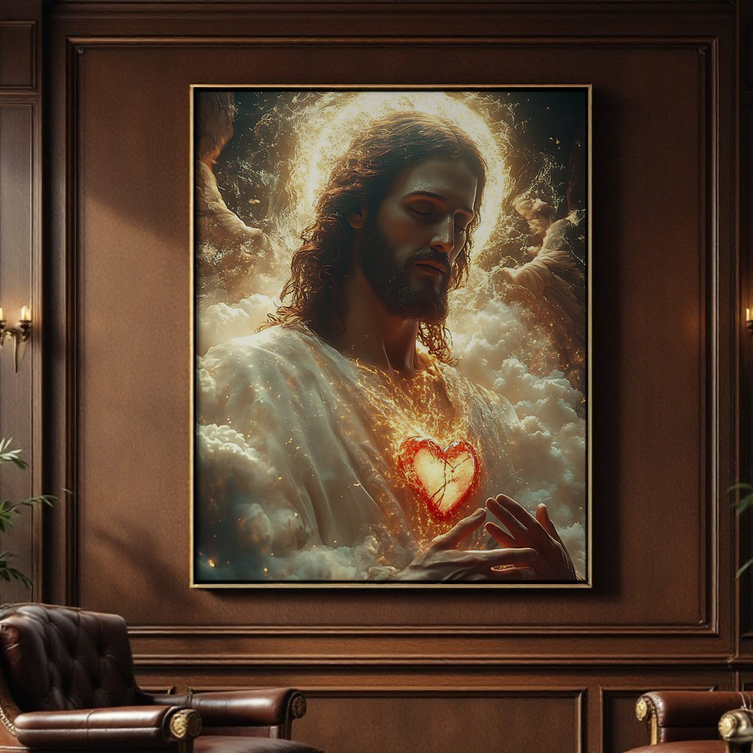 Jesus Portrait Canvas – Faith-Inspiring Christian Artwork for Bedroom & Office Canvas