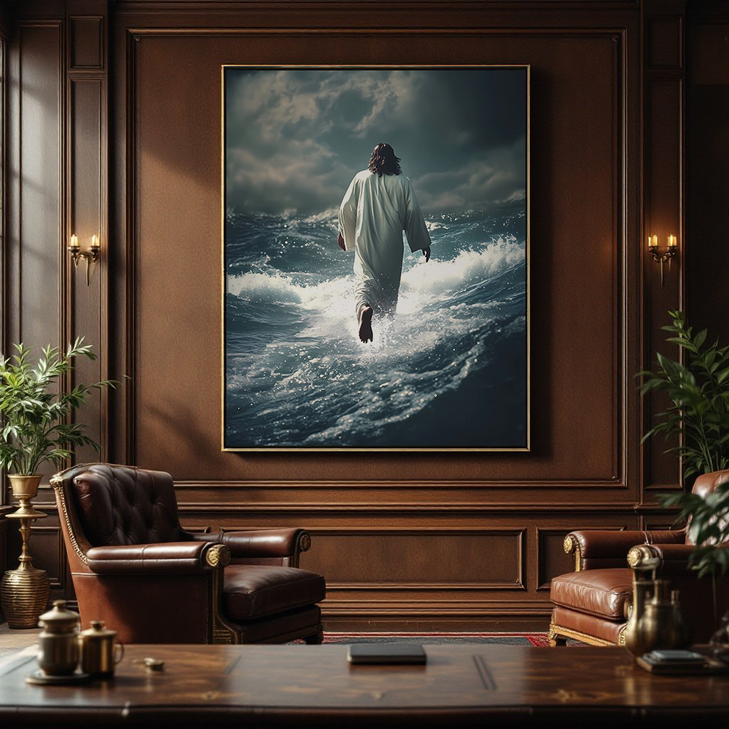 Inspirational Jesus Canvas Art – Christian Wall Decor for Home & Church Inspiration