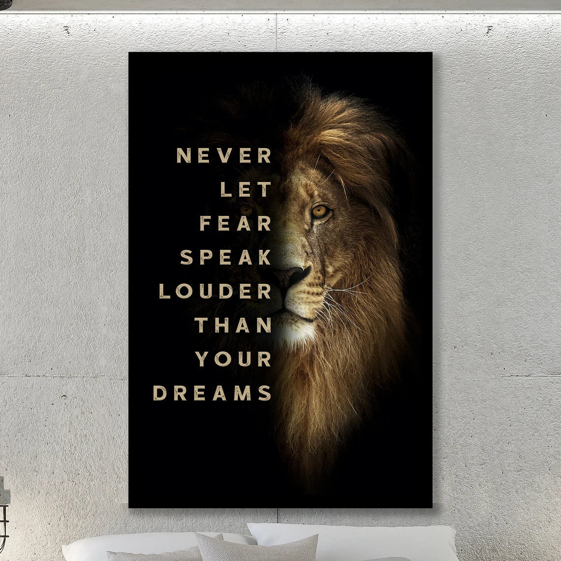 Winners Never QUIT And Quitters Never WIN Lion Motivation Canvas