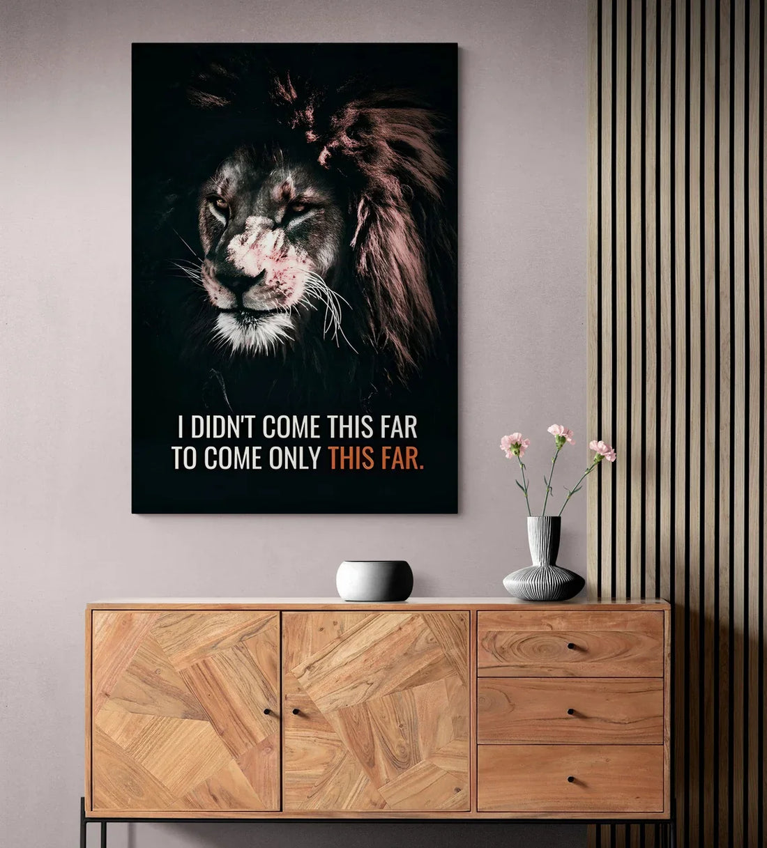 Wild Lion Success Canvas, Motivational Wall Art, Lion Success Quotes, Inspirational Quote Poster, Animal Print, Lion Hunt Wall Decor, Lion